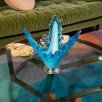 light blue centerpiece
