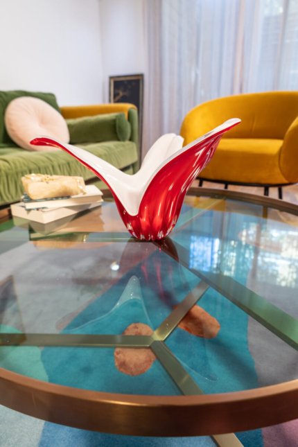 red opaline centerpiece
