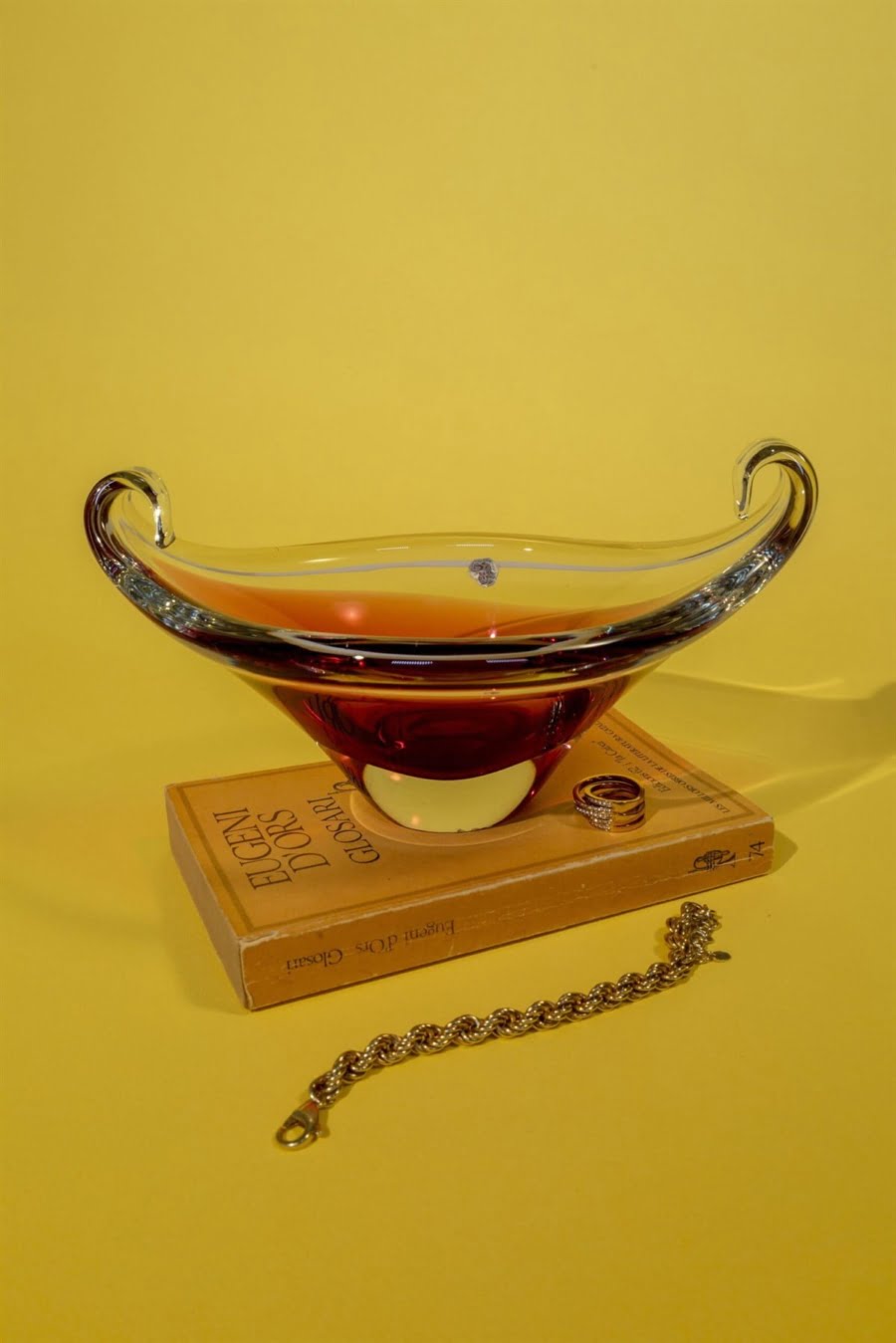 swedish art glass catch-all
