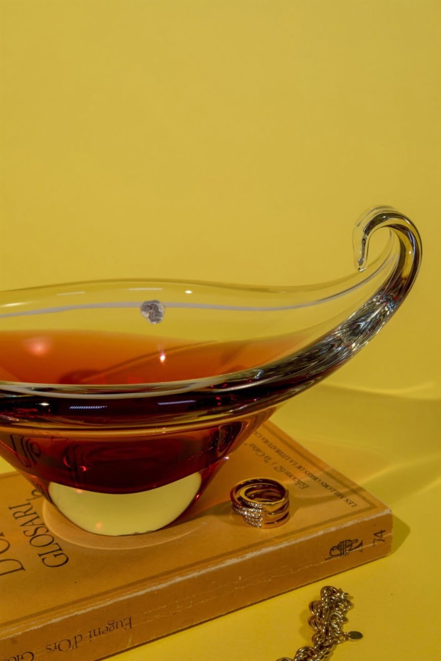 swedish art glass catch-all