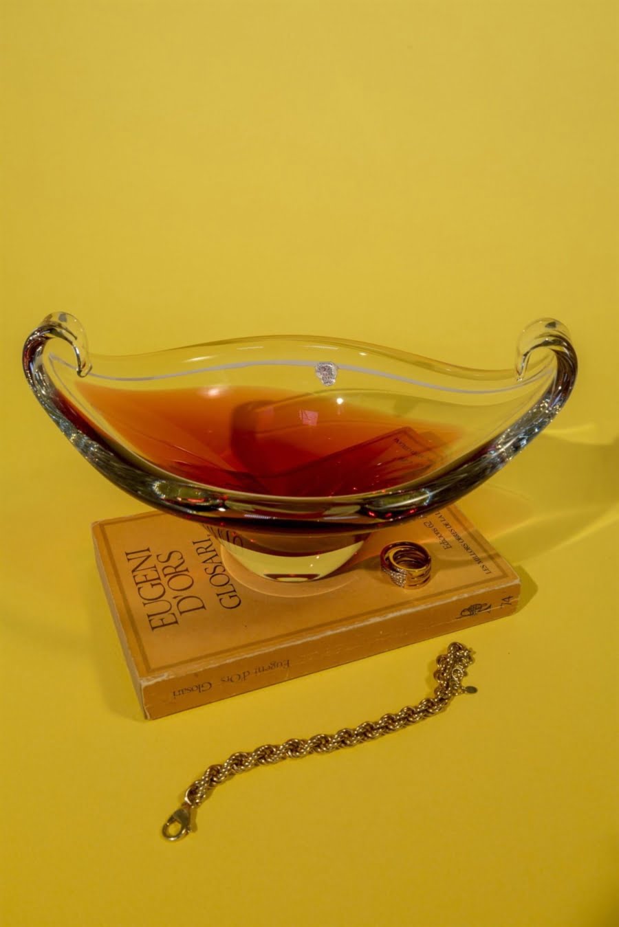 swedish art glass catch-all