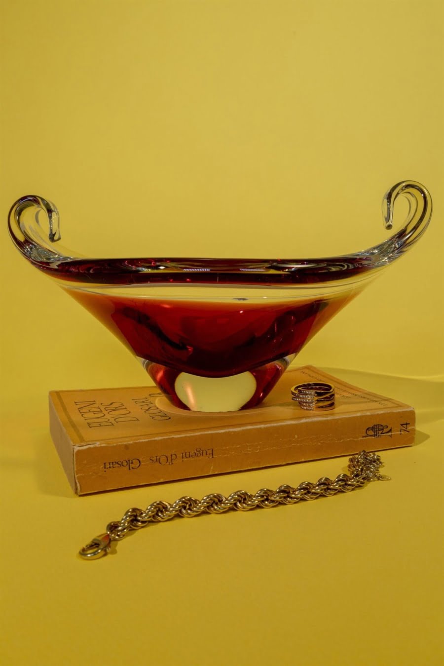 swedish art glass catch-all