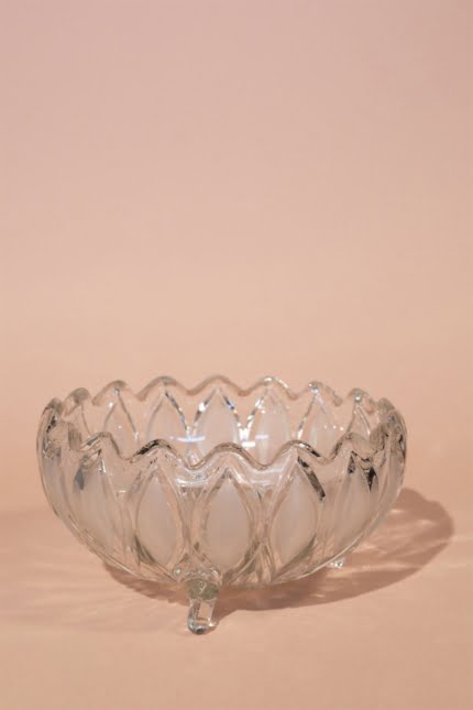 Vintage glass fruit bowl