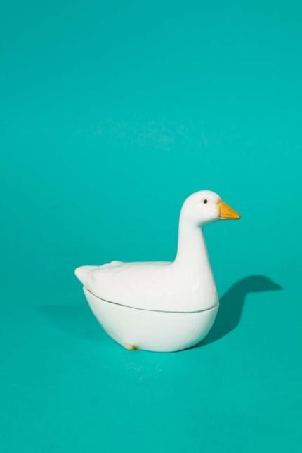 vintage ceramic duck dish