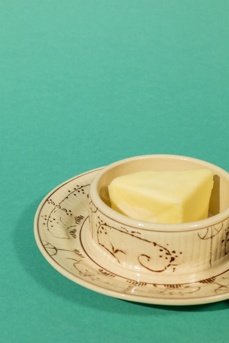 vintage french butter dish