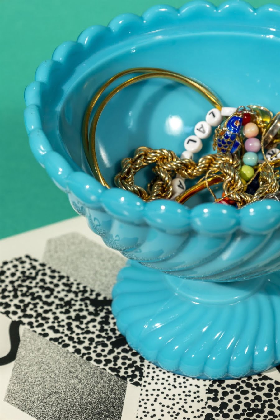 blue opaline bowl