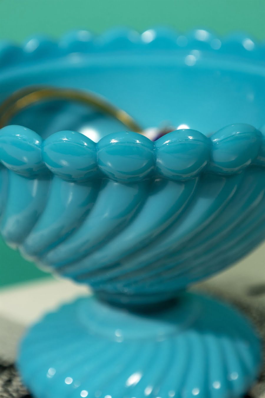 blue opaline bowl
