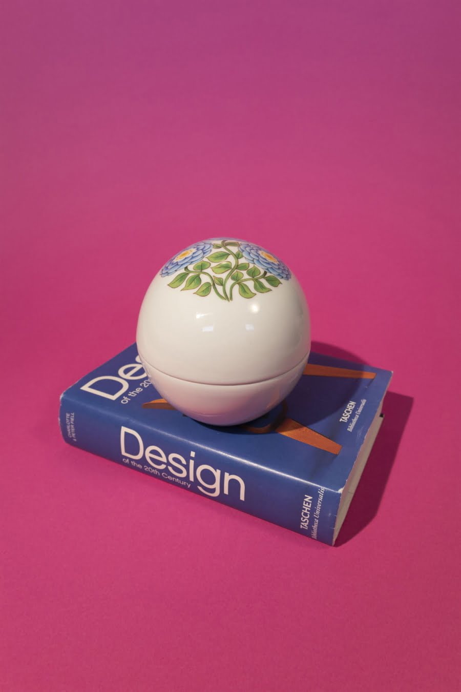 Vintage porcelain egg shaped box