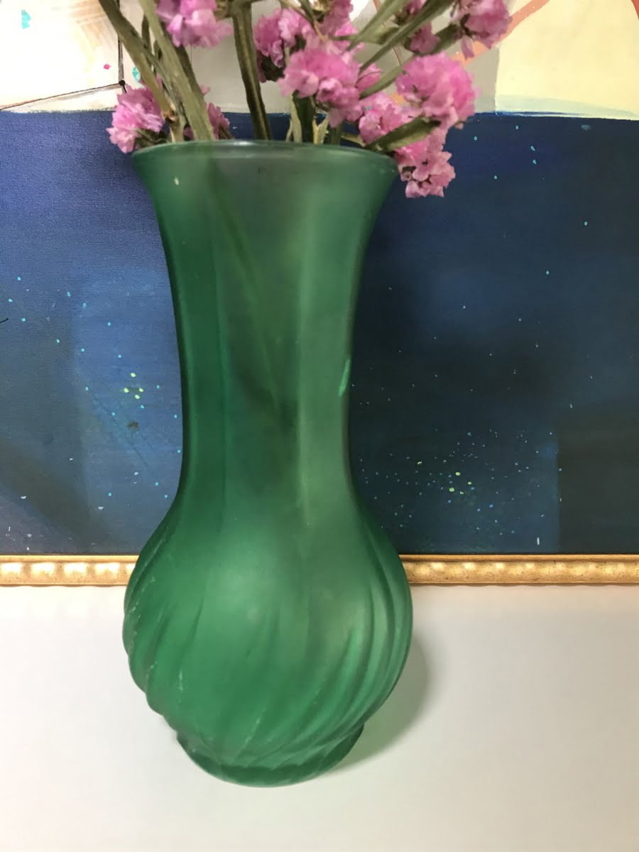 Italian frosted vase