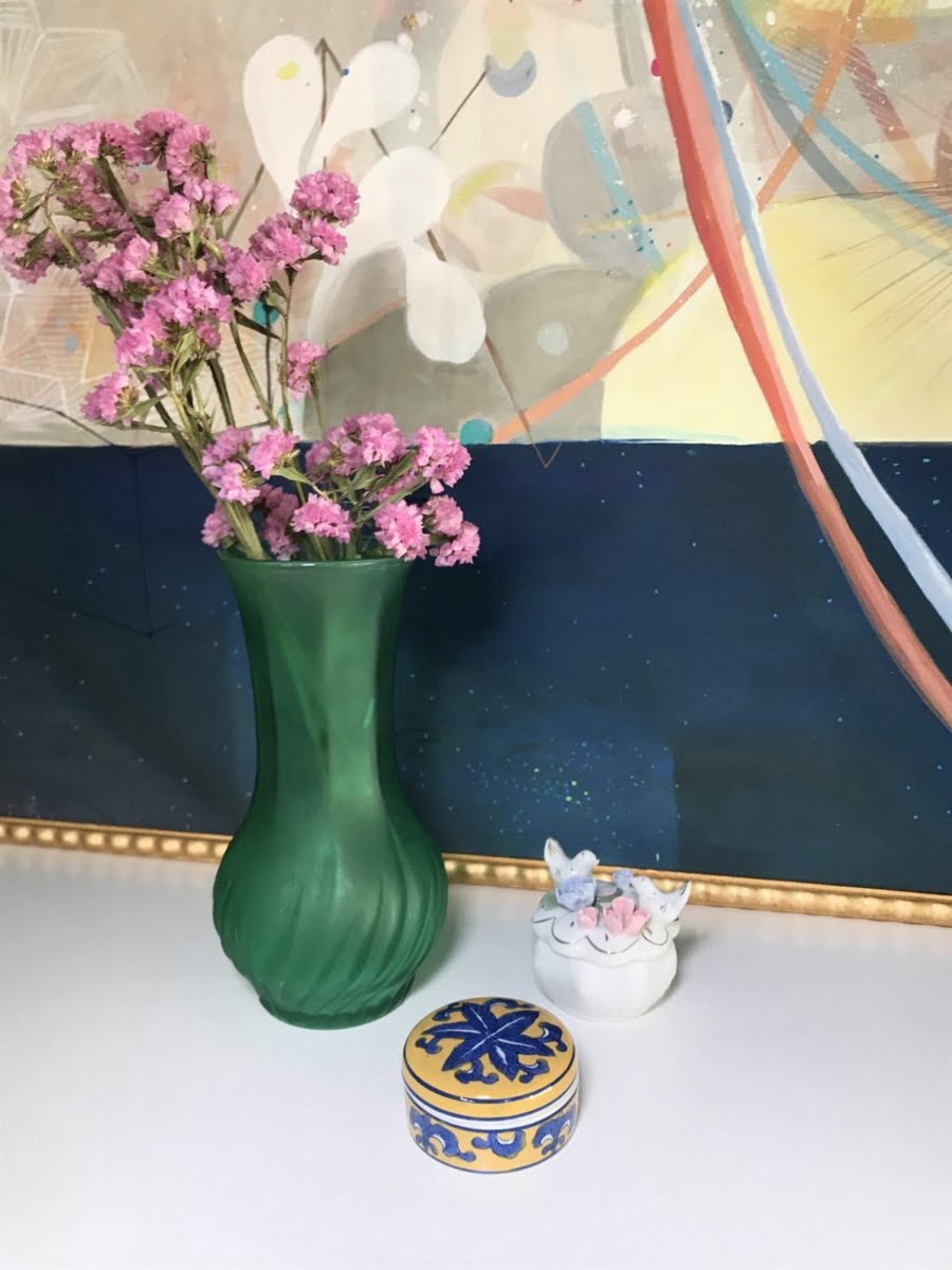 Italian frosted vase