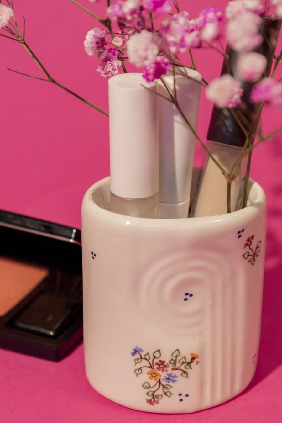 Spanish mid-century ceramic make-up holder