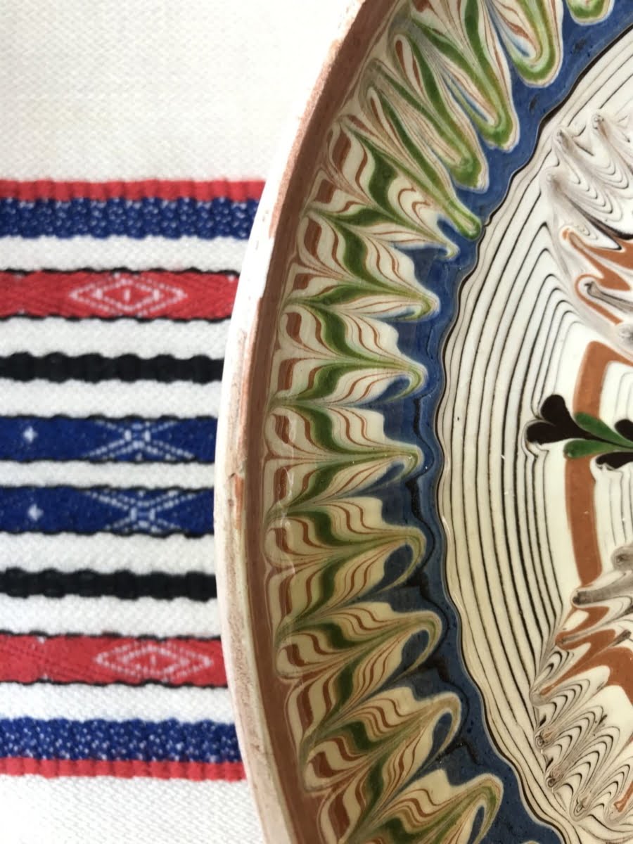 Horezu handmade ceramic plate