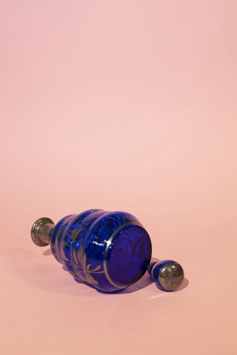 Bohemian glass decanter set with glasses