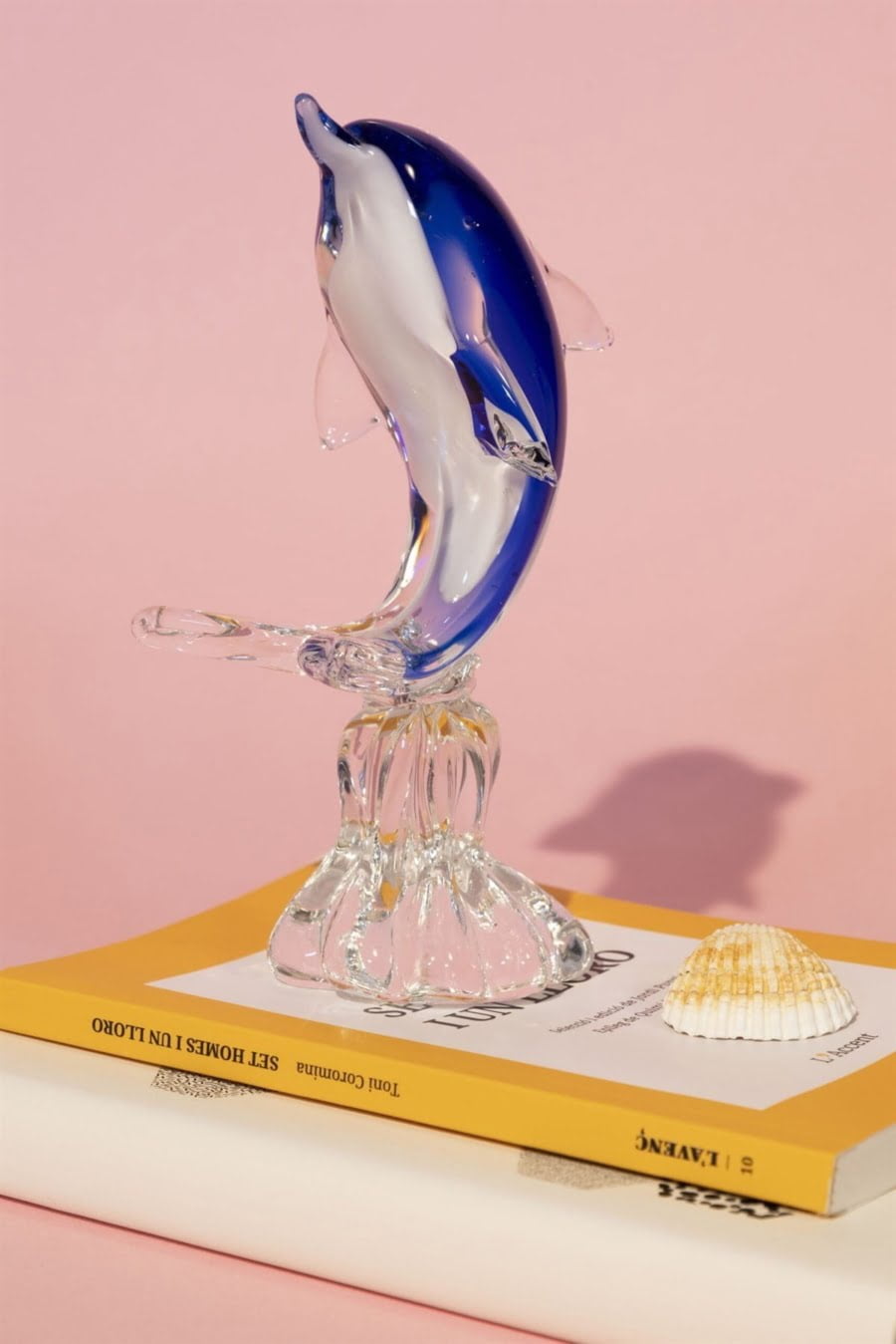 Dolphin art glass figurine
