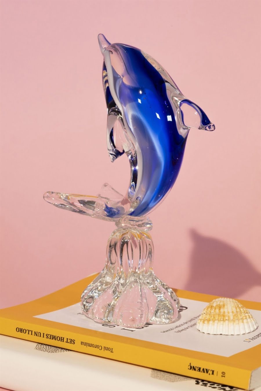 Dolphin art glass figurine