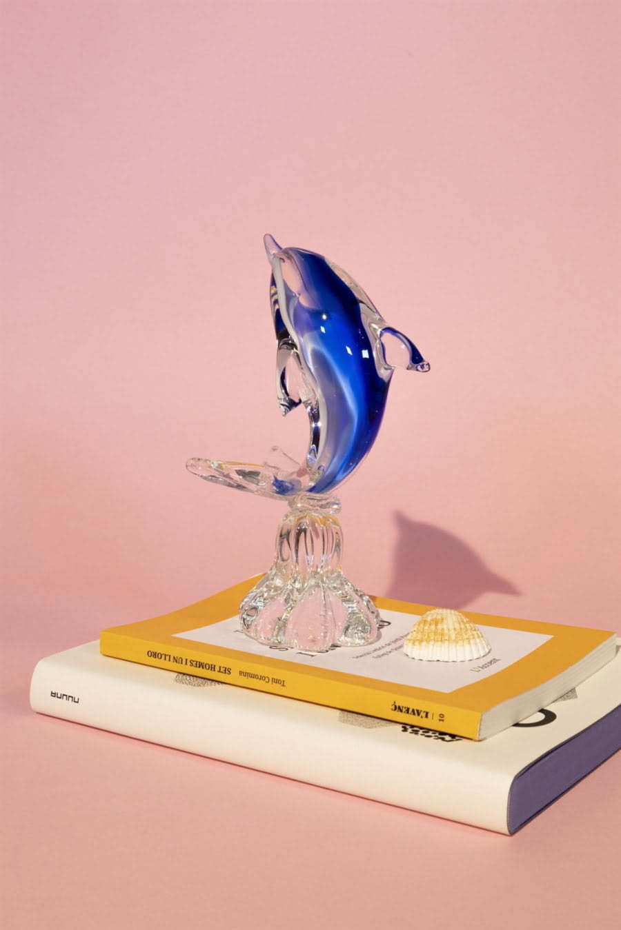 Dolphin art glass figurine