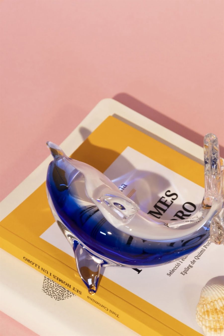 Dolphin art glass figurine