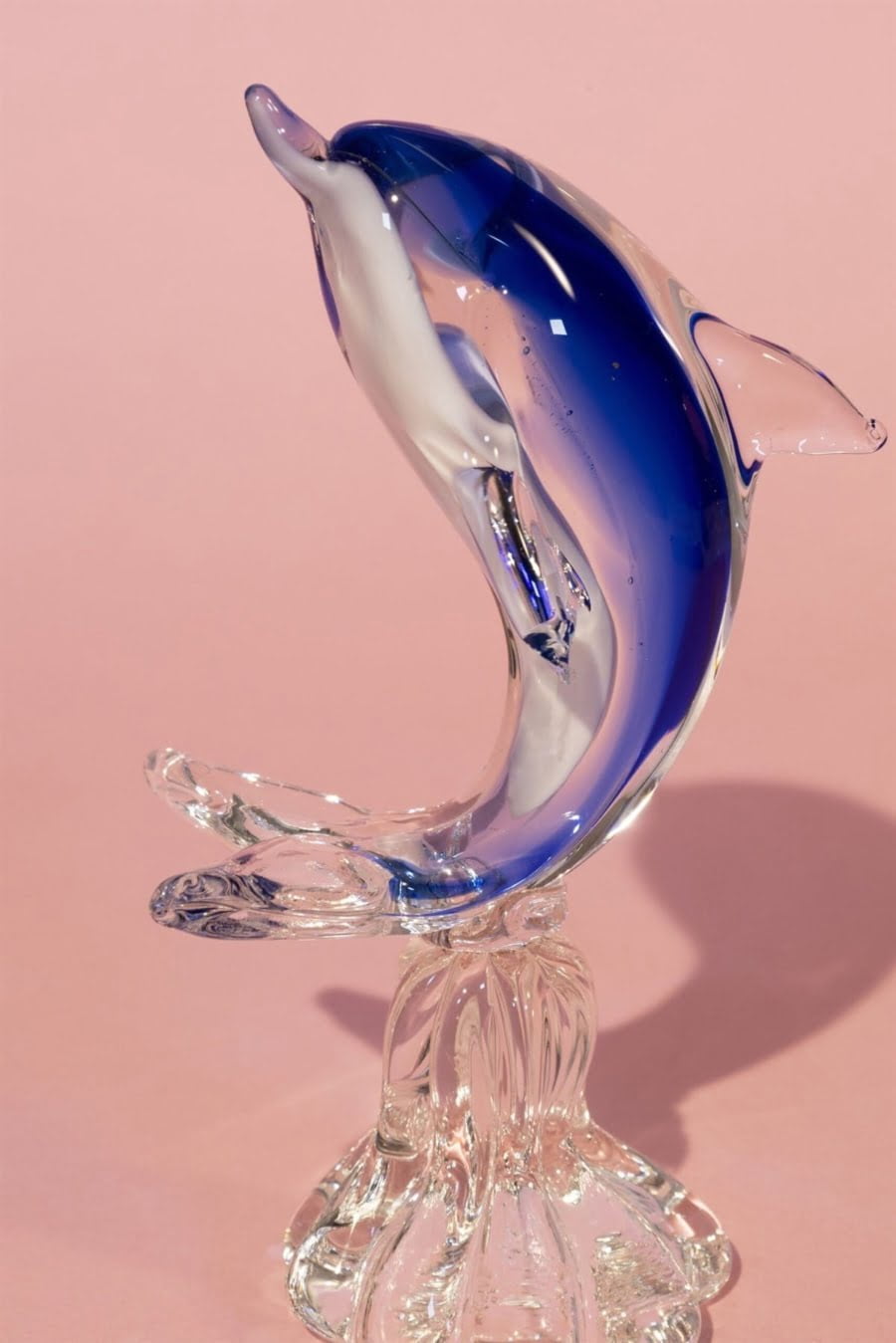 Dolphin art glass figurine
