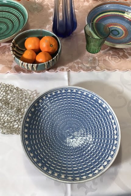 Geometrica blue plate