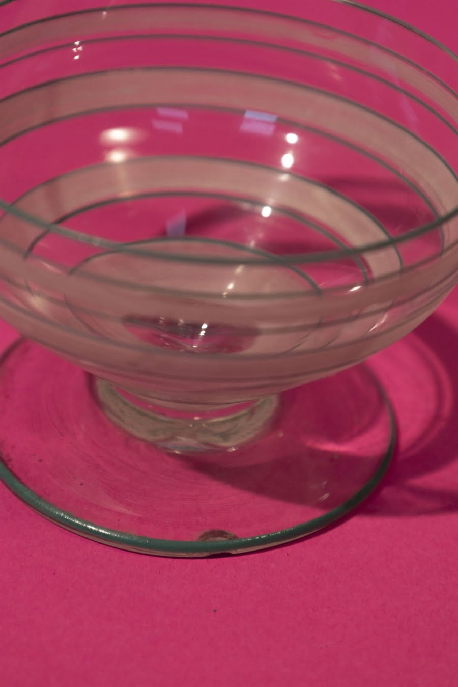 Striped dessert glasses set of three