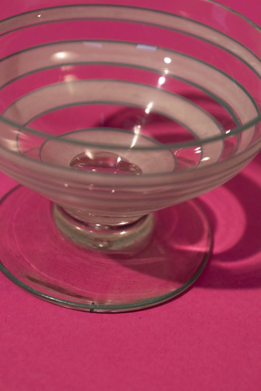 Striped dessert glasses set of three
