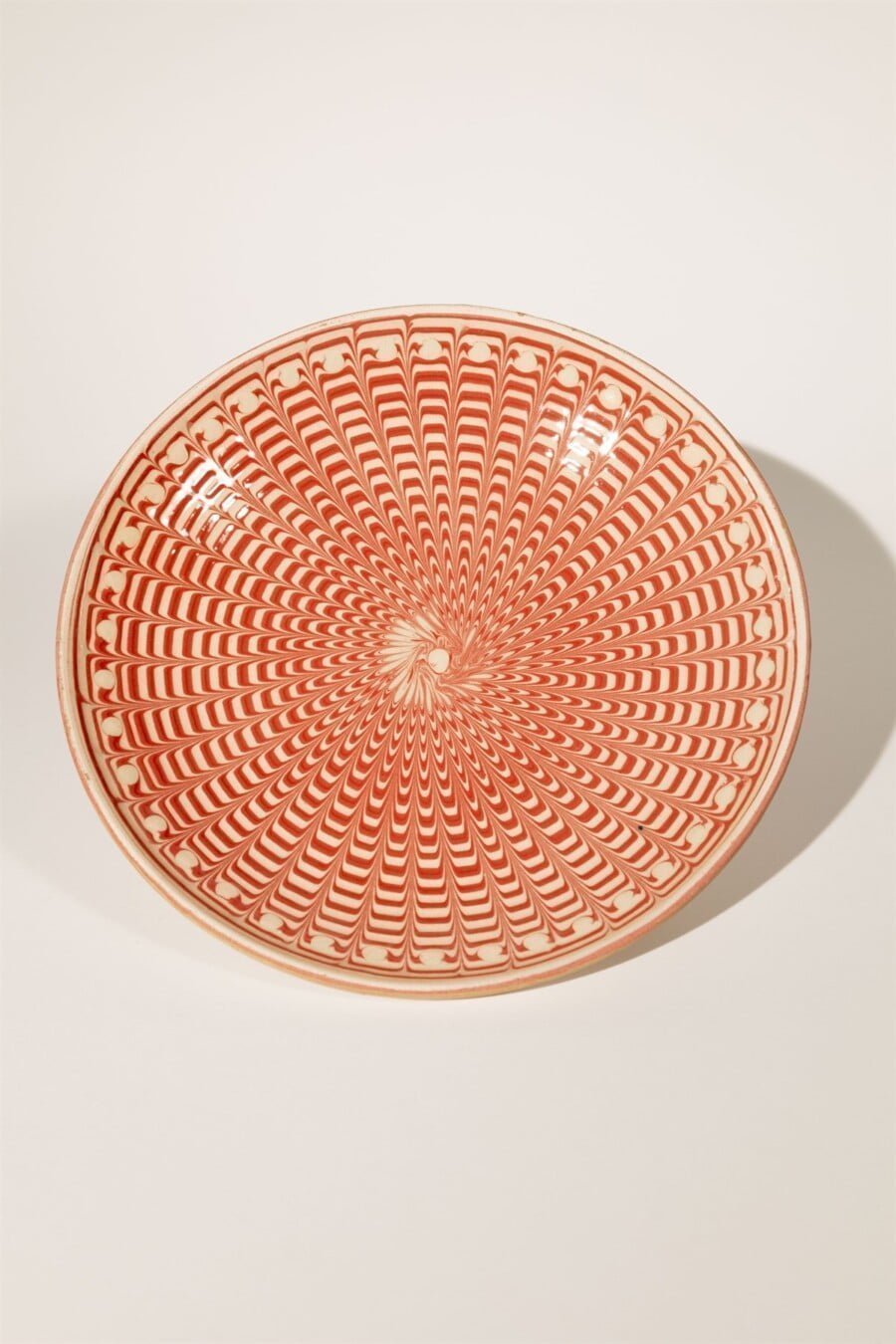 geometrica pink artisanal plate