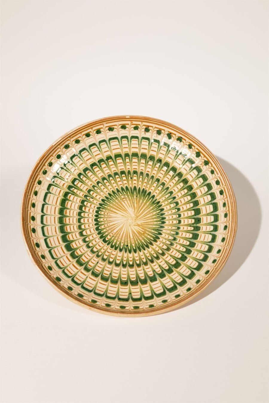 down to earth green artisanal plate