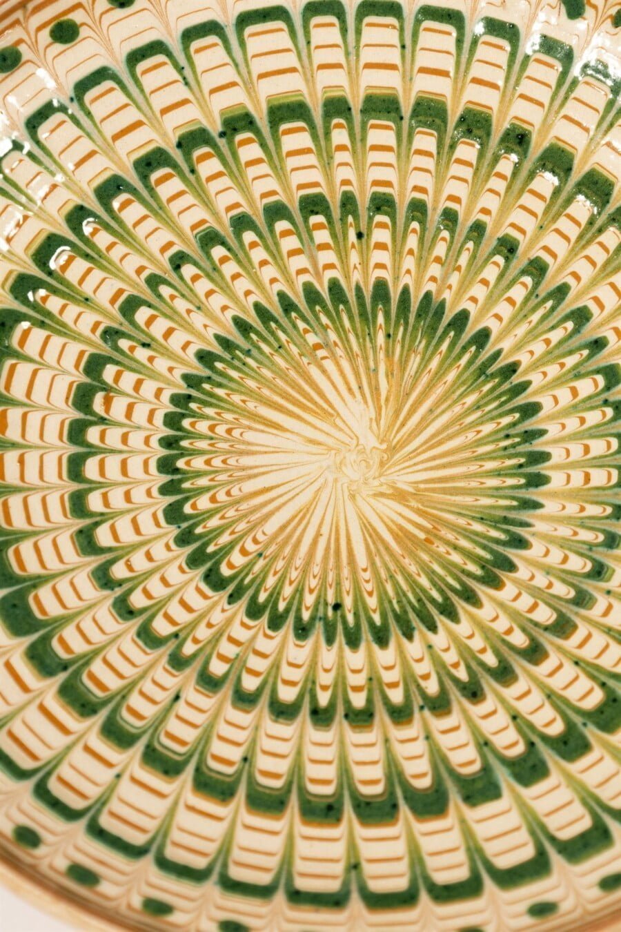 down to earth green artisanal plate