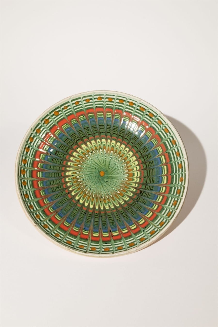 shades of green III artisanal plate