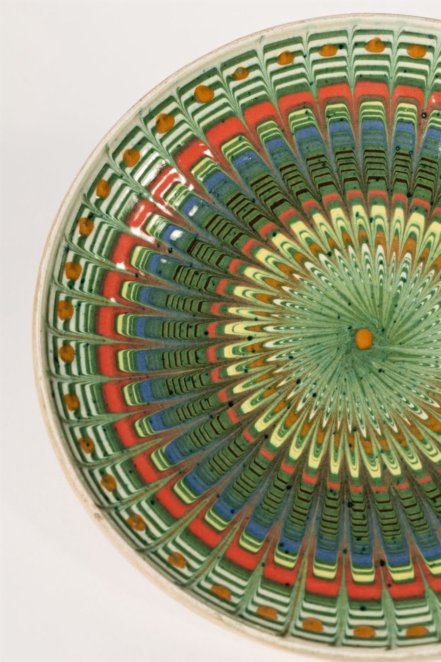 shades of green III artisanal plate