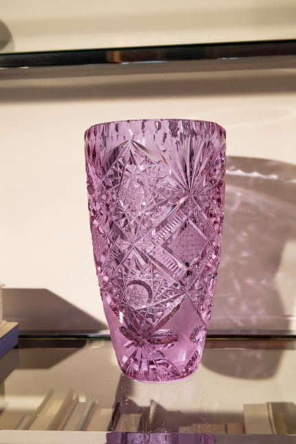 Bohemian Alexandrite crystal vase