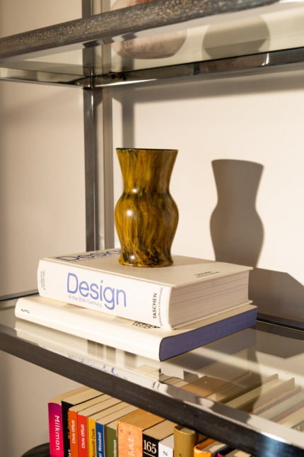 Vintage French handpainted ceramic vase