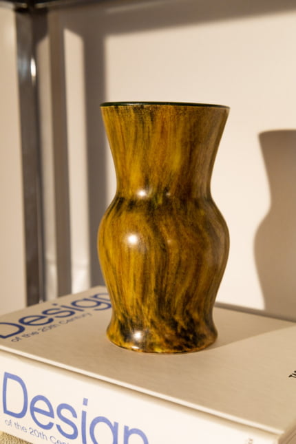 Vintage French handpainted ceramic vase