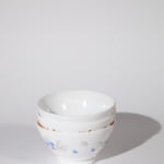 Vintage Arcopal set of three floral pattern bowls