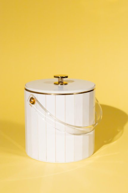 Vintage art nouveau ice bucket with lid