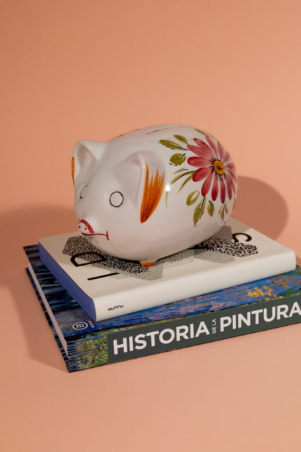 Vintage handpainted piggybank