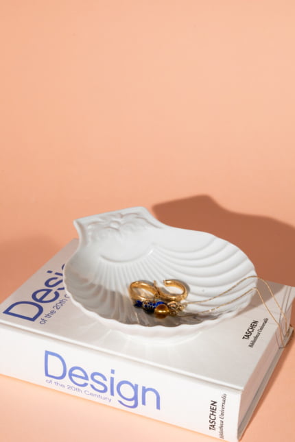 vintage shell porcelain dish