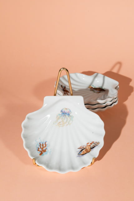 vintage french shell dish