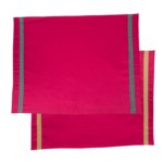 pink colour block placemats