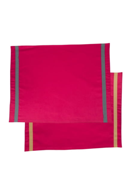 pink colour block placemats