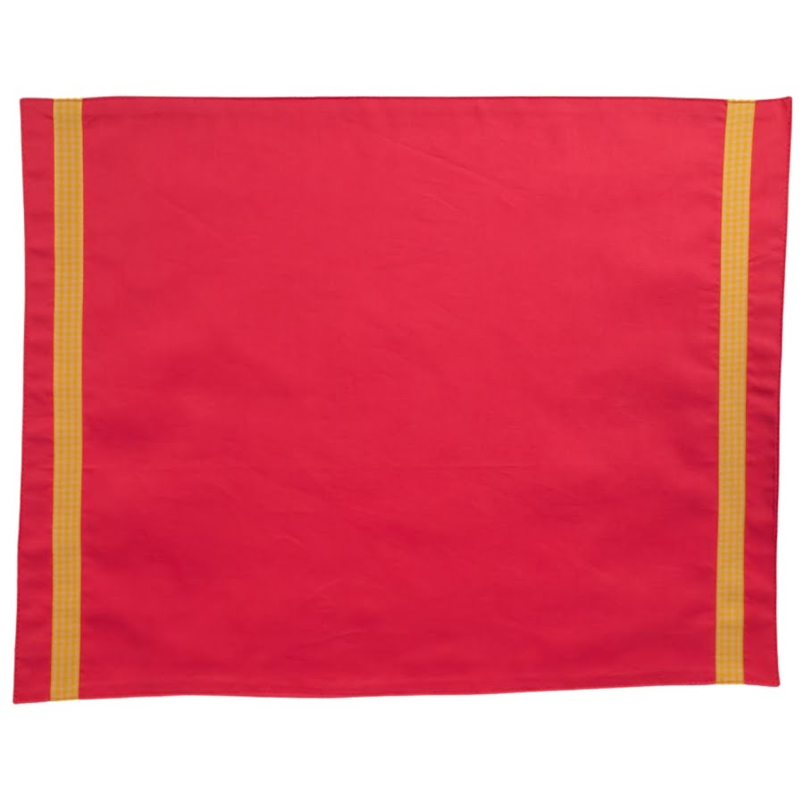 pink colour block placemat