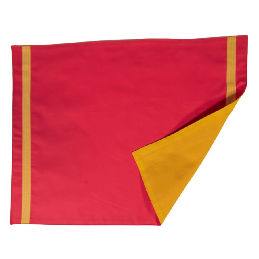 pink colour block placemat