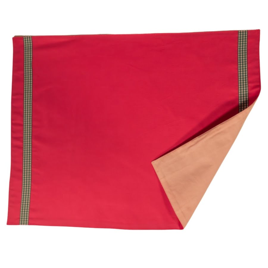 pink colour block placemat