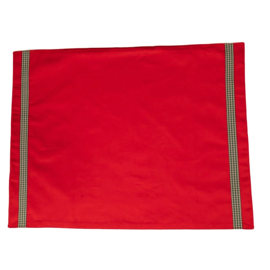 Red colour block placemat