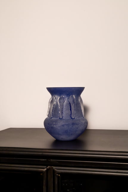 french cobalt vase