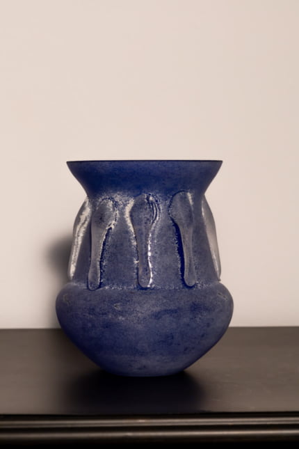 french cobalt vase