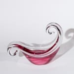 sculptural art glass bowl
