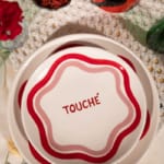 touché dessert plate
