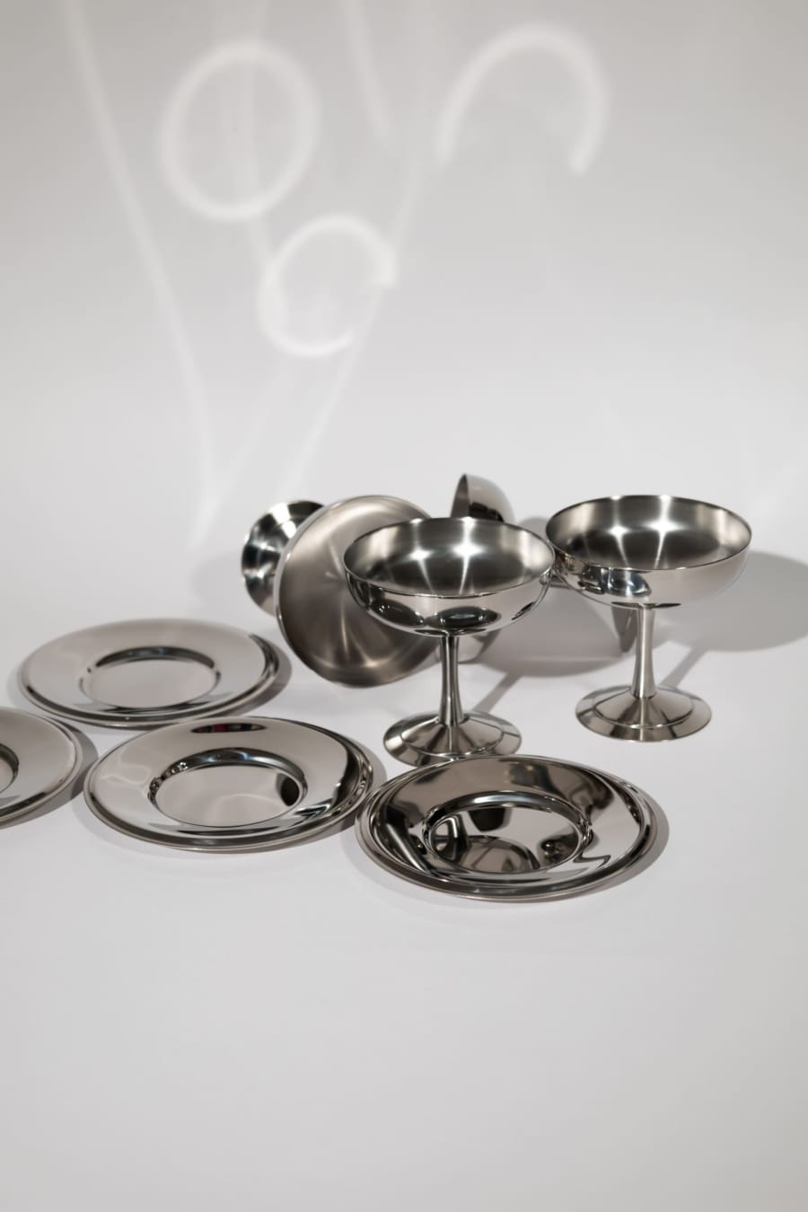 Italian dessert coupe & plate set