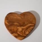 Italian heart-shaped olive wood trivet